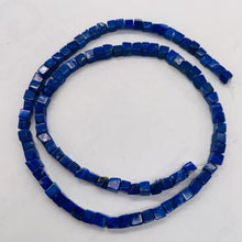 Load image into Gallery viewer, So Hot Indigo Lapis Cube Focal Bead Strand 108881
