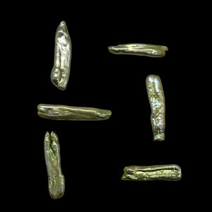 Fab Biwa Style Pistachio Green FW Pearls | 20x7x5mm to 34x7x5mm | 6 Pearls |
