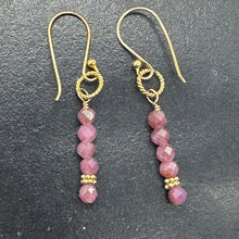 Load image into Gallery viewer, Glam Natural Sapphire and 22K Vermeil Earrings 306618E
