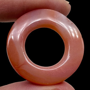 1 Creamy Carnelian Window Frame Pi Pendant Bead 8983E