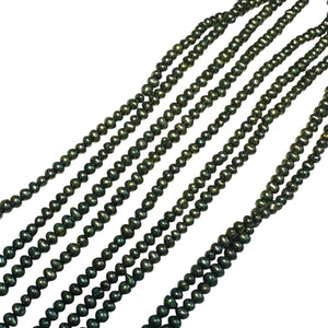 Fab 3x2mm Forest Green Freshwater Pearl Strand 108839