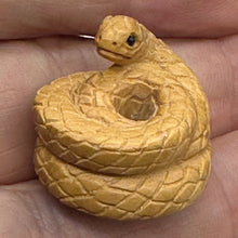 Load image into Gallery viewer, Year of the Snake 2025 Coiled Boxwood Bead | Netsuke |
