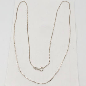 Italian 30" Sterling Silver Fine Box Chain 1mm 109732/30