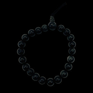 Obsidian 7" Strung Strand Round Beads | 8mm | Black | 21 Beads |