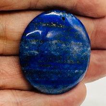 Load image into Gallery viewer, Natural Lapis Lazuli 50mm Disc Pendant Bead Blue Pyrite Afghanistan Gemstone
