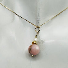 Load image into Gallery viewer, Pink Peruvian Matte Finish Opal, Pearl Drop Bead Pendant | Pink | 1 1/4&quot; Long |
