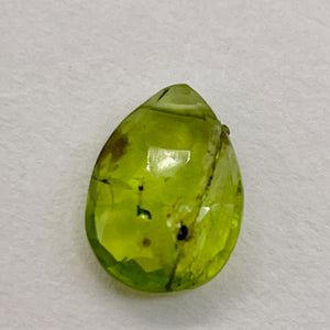 Faceted Peridot Briolette Bead | Green | 11x8x4mm | 2.85 ct |