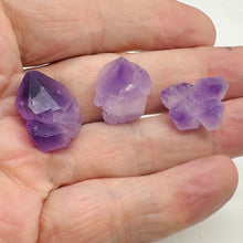 Load image into Gallery viewer, Amethyst Natural Crystals Bead Parcel | 24x17x15 to 20x16x15mm| Purple| 3 Beads|
