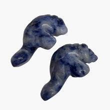 Load image into Gallery viewer, Grace Blue/White Sodalite Manatee Animal Beads
