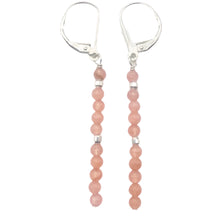 Load image into Gallery viewer, Stiletto Gem Quality Rhodochrosite Drop Silver Lever Back Earrings
