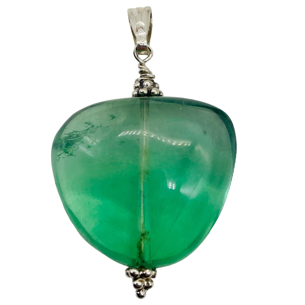 Fluorite Sterling Silver Pendant | 1 1/2