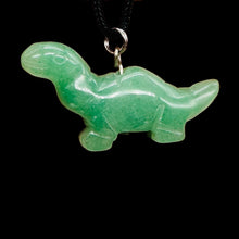 Load image into Gallery viewer, Aventurine Diplodocus Dinosaur Pendant | 3/4&quot; Long | Green |
