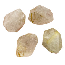 Load image into Gallery viewer, Rutilated Quartz Faceted Nugget Beads | 23x13 to 23x11mm| Clear, White| 4 Beads|
