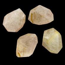 Load image into Gallery viewer, Rutilated Quartz Faceted Nugget Beads | 23x13 to 23x11mm| Clear, White| 4 Beads|
