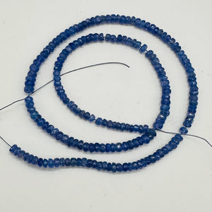 Tanzanite Faceted Graduated Rondelle Bead 17" Strand | 5x3 to 3x2mm | 190 Beads|