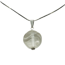 Load image into Gallery viewer, Dragon Carved Quartz Sphere Sterling Silver Pendant Necklace| 20mm| 1 1/4&quot; long|
