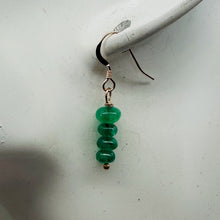 Load image into Gallery viewer, Emerald AAA Gemstone Earrings with 14K Rose Gold Filled Findings| 1" Long "
