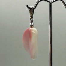 Load image into Gallery viewer, Conch Shell Pear Shaped Sterling Silver Pendant | 1 3/4" Long | Pink White |
