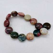 Load image into Gallery viewer, Exotic Imperial Jasper 14mm Coin Bead 8 inch Strand 9594HS
