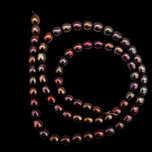 Load image into Gallery viewer, Natural Red Gold Freshwater Pearl Oval Strand 68 Pearls 6x5mm Jewelry Making
