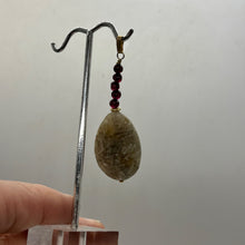 Load image into Gallery viewer, Feldspar Quartz Sterling Silver Oval Pendant | 1 3/4&quot; Long | Gray, White |
