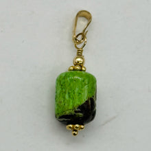Load image into Gallery viewer, Gaspeite AAA 14K Gold Filled Pendant | 3/4&quot; Long | Green, Brown |
