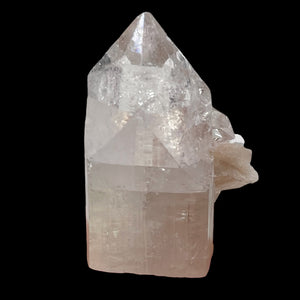 Apophyllite Stilbite 11g Collectors Crystal Pyramid | 25x20x19mm | Clear, Pink |