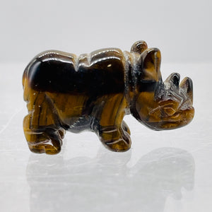 Baby Rhinoceros Tiger Eye Figurine | 1 Statue |