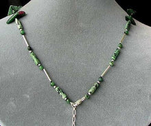 Load image into Gallery viewer, Designer Original Ruby Zoisite Drop Sterling Silver 20-24 inch Necklace 6336

