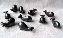 Load image into Gallery viewer, Carved Animals Hematite Whale Beads
