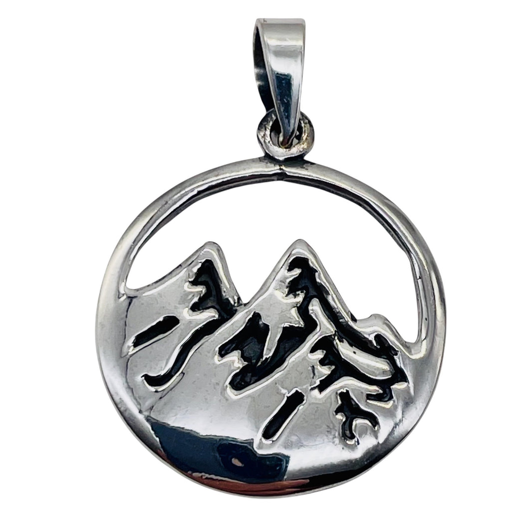 Mountain Peaks Sterling Silver Charm | 1 1/4