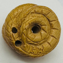 Load image into Gallery viewer, Year of the Snake 2025 Coiled Boxwood Bead | Netsuke |

