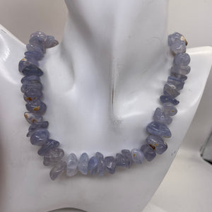 Oregon Holly Blue Chalcedony Agate 94 Grams | 12X11X8 19X13X9 | Blue | 59 Beads|