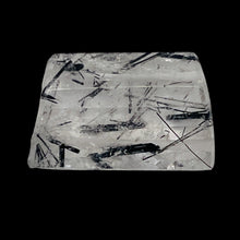 Load image into Gallery viewer, Tourmalinated Quartz Trapezoid Bead - Double Drilled| 21x14x7mm| Clear, Black| 1
