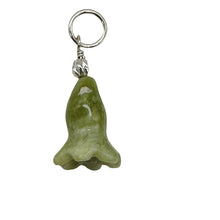 Load image into Gallery viewer, Jade Lily Flower Sterling Silver Pendant | Green | 1&quot; Long |
