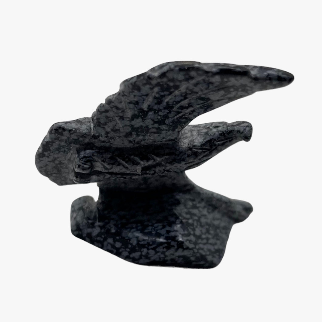 Soaring Hand-Carved Eagle Figurine | 1 1/4