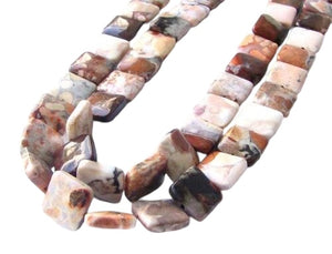 8 Conglomerate Jasper 15mm Square Beads 009325