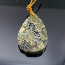 Load image into Gallery viewer, Druzy Ocean JasperTeardrop Pendant Bead | 55x35x8mm | Green Crystal | 1 Bead |
