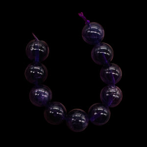 Amethyst Gorgeous Round AA Bead Parcel | 10mm | Deep Purple | 10 Beads |