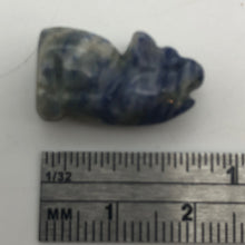 Load image into Gallery viewer, New Moon Sodalite Wolf / Coyote Animal Figurine | 21x11x8mm | Blue white
