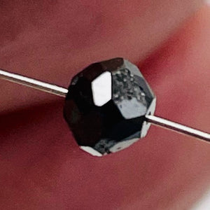 1 Fancy Color 0.61cts Natural Black Diamond Roundel Bead 9892D
