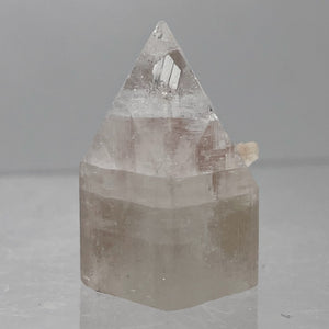 Apophyllite Stilbite 11g Collectors Crystal Pyramid | 25x20x19mm | Clear, Pink |