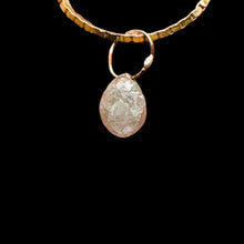 Load image into Gallery viewer, Champagne Diamond Faceted .67ct Briolette Pendant | 5x4mm| White tint| 1 Pendant
