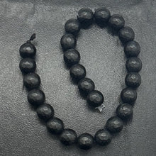 Load image into Gallery viewer, Black Stone - Africa Round Beads Half Strand | 8mm | Black Matte | 25 Beads |
