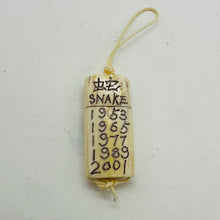 Load image into Gallery viewer, Year of the Snake 2025 Skrimshaw Pendant | 1 1/2" Long| Cream, Brown, Blue, Red|
