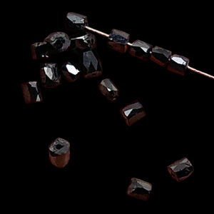 Natural Black Diamond 1.1cts Scissor Cut Cube Beads | 1x1mm to 2x1mm | 16 Beads|