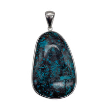 Load image into Gallery viewer, Chrysocolla Sterling Silver Oval Pendant | 3 1/2&quot; Long | Blue | 1 Pendant |
