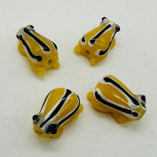 Load image into Gallery viewer, Frog Lampwork Glass Jumping Frog Beads | 17x12x9mm | Canary Yellow | 4 Beads
