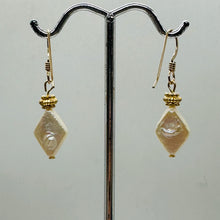 Load image into Gallery viewer, White Freshwater Pearl Dangle Earrings 14K Gold Filled 1.25 Inch
