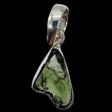 Load image into Gallery viewer, Moldavite 10.91ct Sterling Silver Free-form Pendant | 1&quot; Long | Green |
